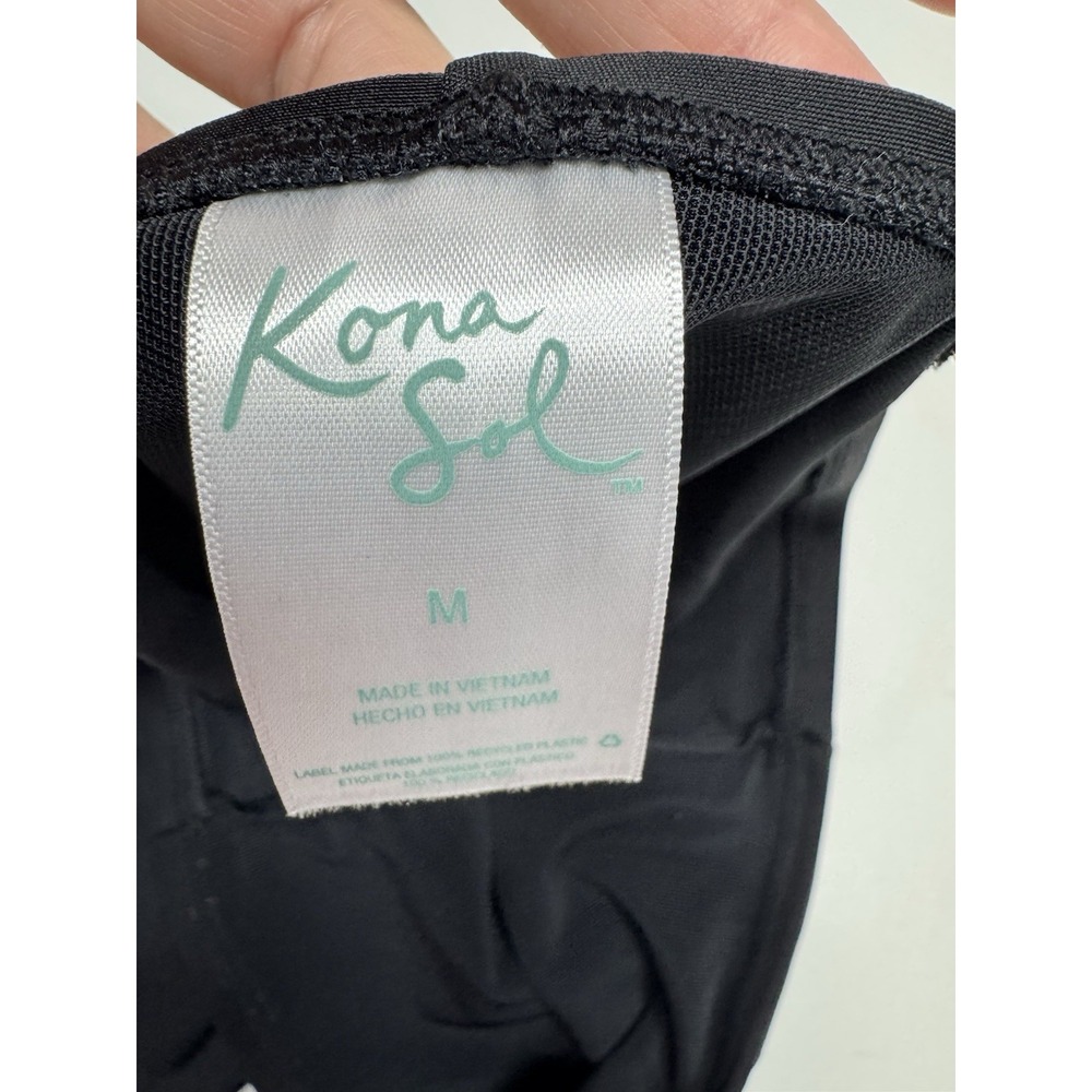 Kona Sol Women's High Coverage,High Waist Bikini Bottom Black. Size‎ M - Picture 2 of 7